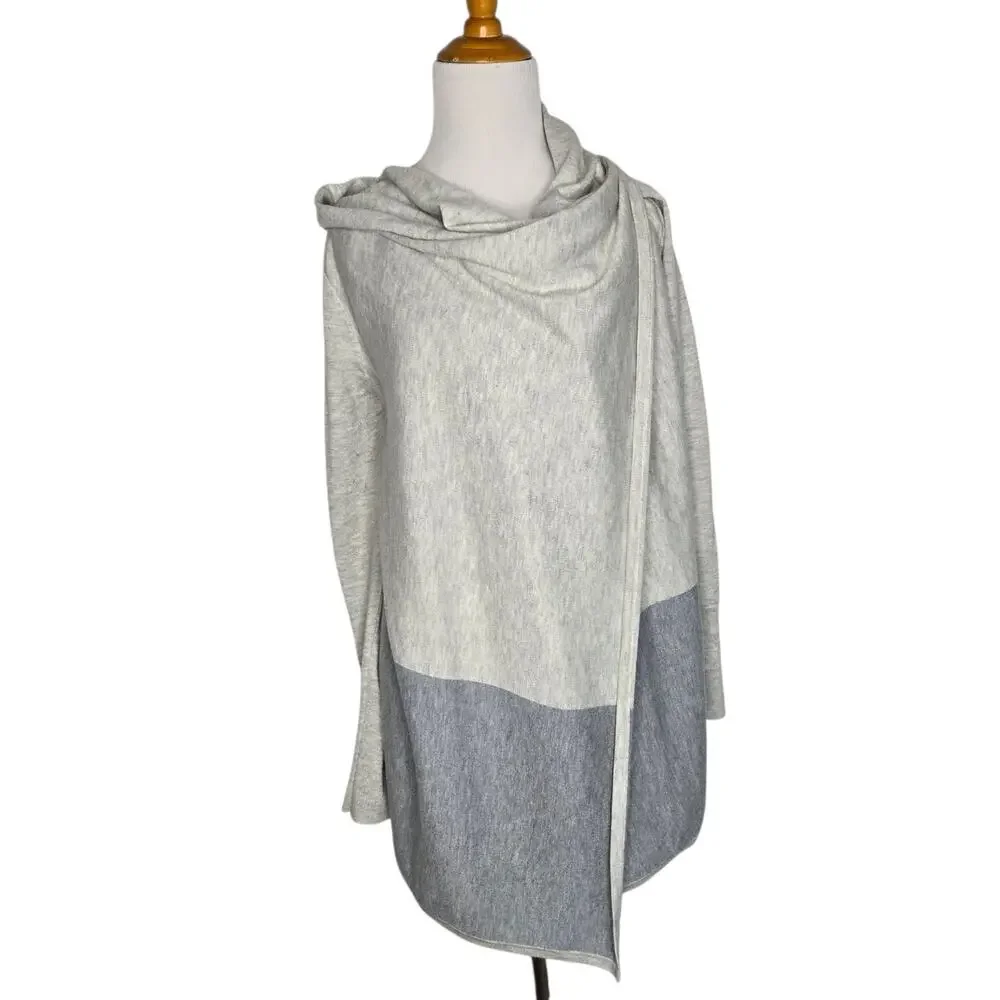 Smartwool Edgewood Wrap Sweater Merino Wool Lightweight Colorblock Women Small